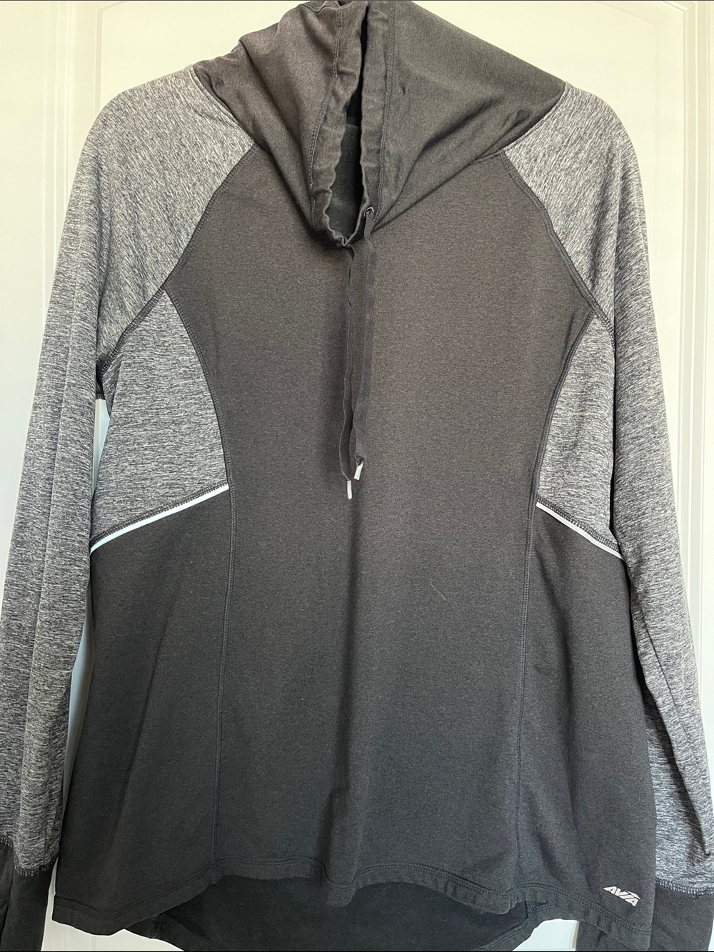 Avia Charcoal and Heather Gray Hooded Utility Jacket